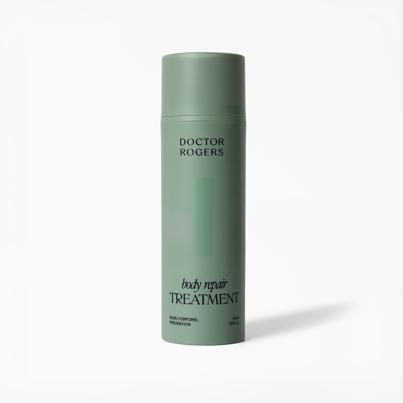 Doctor Rogers Body Repair Treatment in recyclable green bottle, clean ingredients & effective body treatment for renewing skin