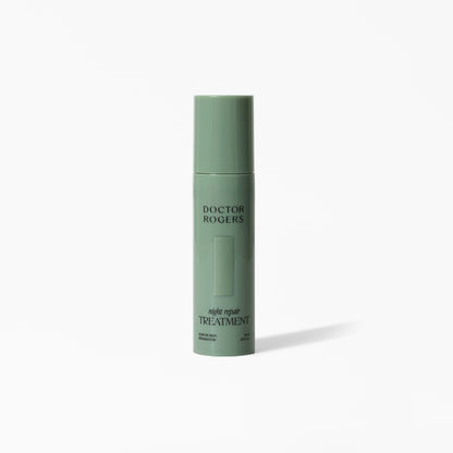 Doctor Rogers Travel Size Night Repair Treatment in mini bottle, gentle overnight serum for travel, TSA-friendly