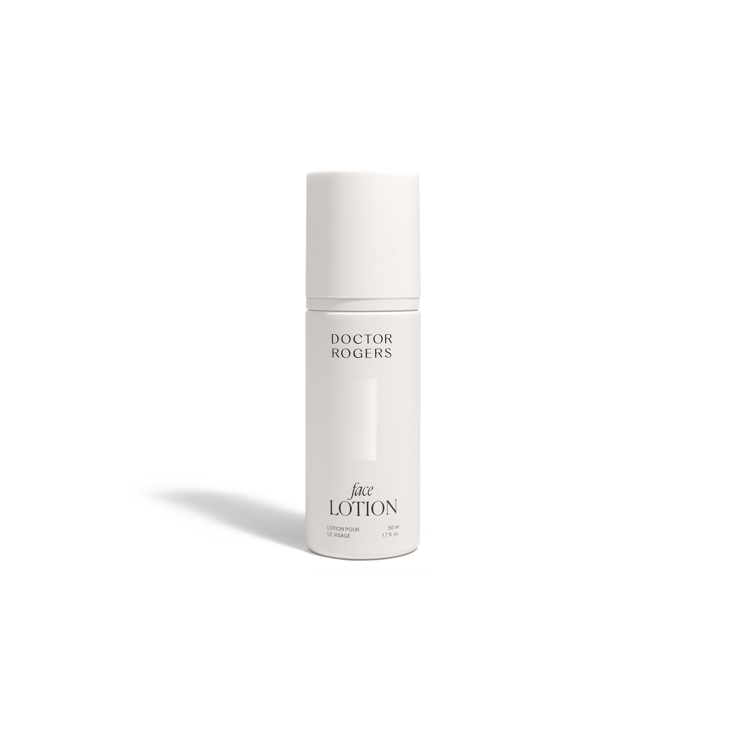 White recyclable, eco-friendly, sustainable packaging tube of Doctor Rogers Restore Face Lotion | Best face lotion for dry, oily, acne-prone and sensitive skin for men and women 